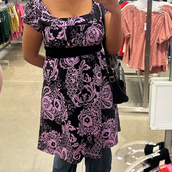 majora Dresses & Skirts - Majora purple and black babydoll dress